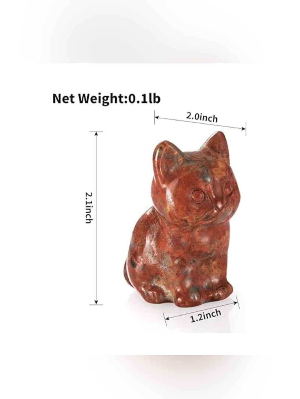 Bosfante 2" Agate Cat Figurine - Picture 2 of 5